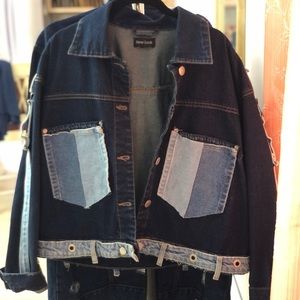 Custom patchwork denim jacket